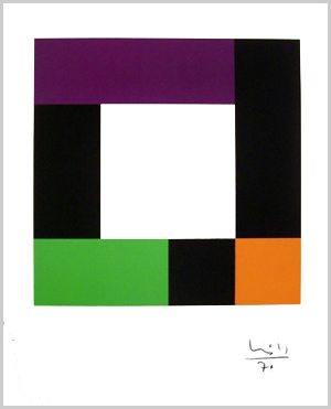 Max Bill, Ohne Titel, 1970, Farbserigraphie, 81 x 64 cm, © VG-Bild-Kunst