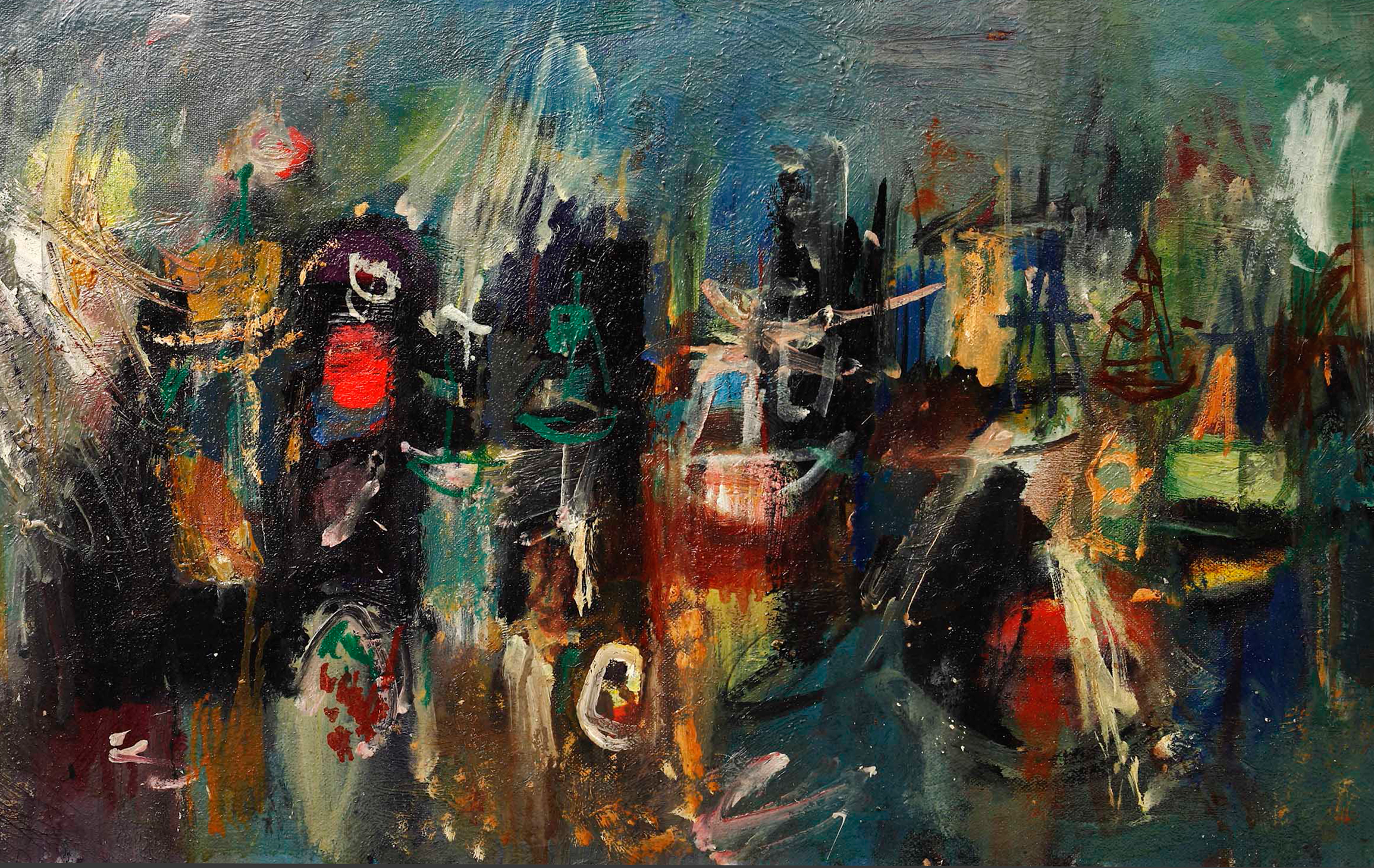 Anton Russ, o. T., o. J., Öl auf Leinwand, 30 x 55 cm; © beim Künstlernachlass