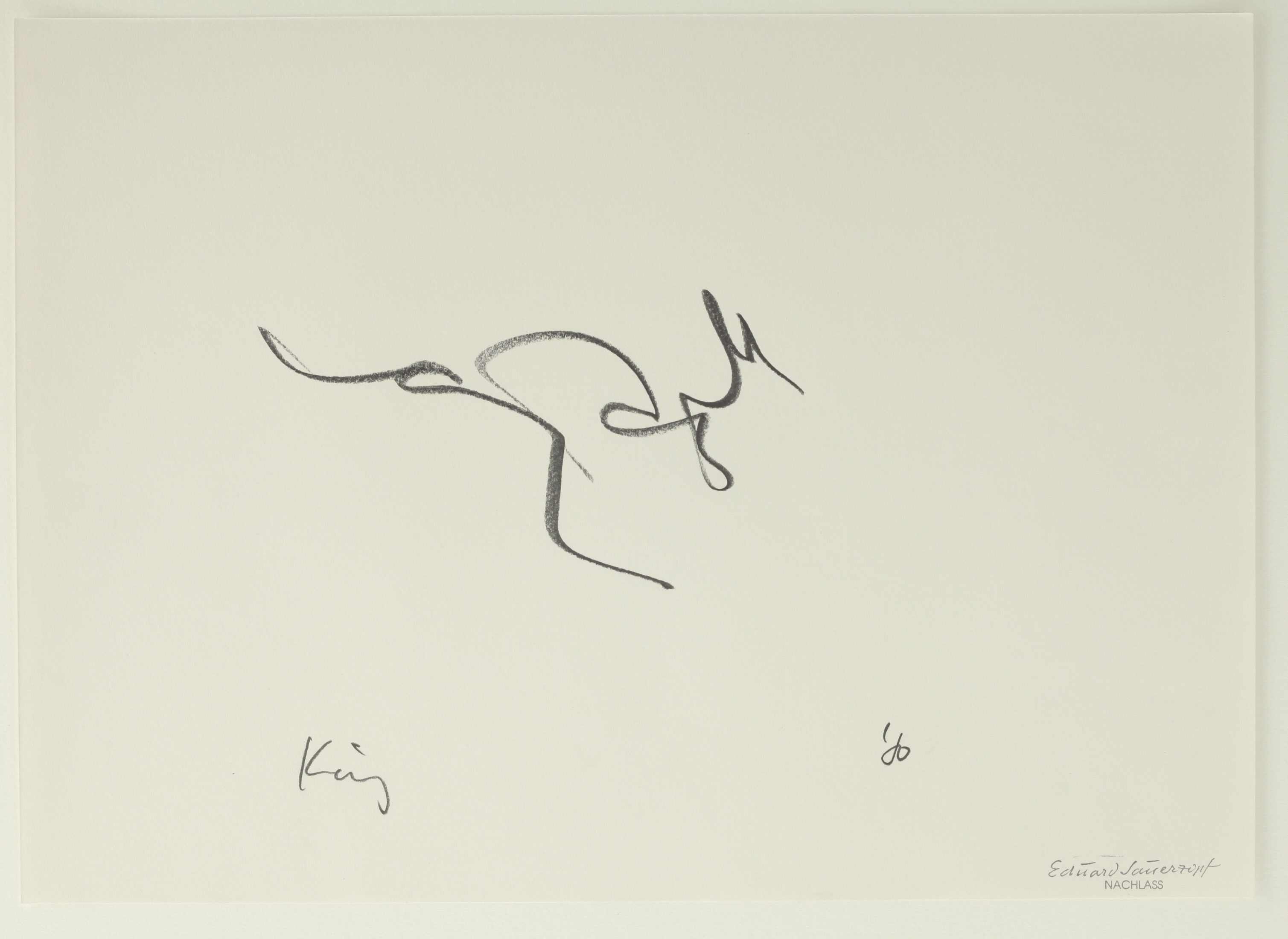 Känguru, Bleistift, ca. 1981, 30 x 42 cm; © VG Bild-Kunst Bonn
