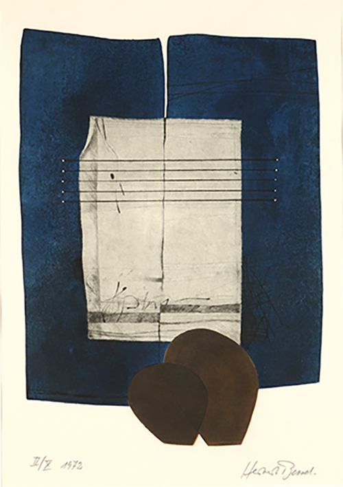 Herbert Bessel, Ohne Titel, 1972, Farbradierung, 54 x 38 cm, ausgestellt 1973