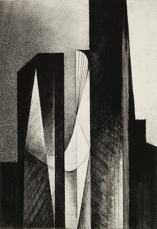 Alfred Heinz Kettmann, Nocturne, 1978, Radierung, 36,5 x 24,3 cm, ausgestellt 1978